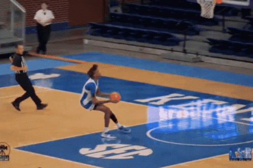 Basketball Game On Court With Letters SNP GIF