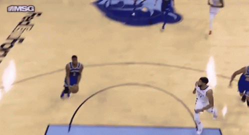 Basketball Game on Court with MSG