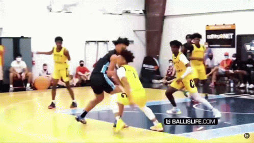 Basketball Game on Court With Players