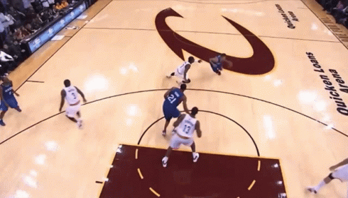 Basketball Game On Quicken Loans Court GIF