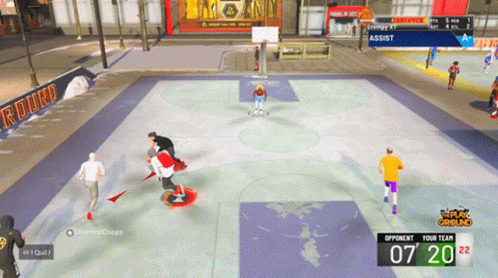 Basketball Game On Round Sign GIF