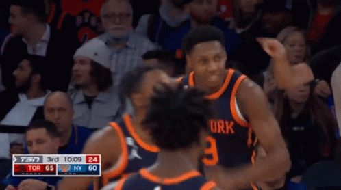 Basketball Game Raptors Knicks GIF