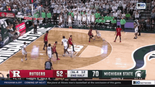 Basketball Game Rutgers vs Michigan State