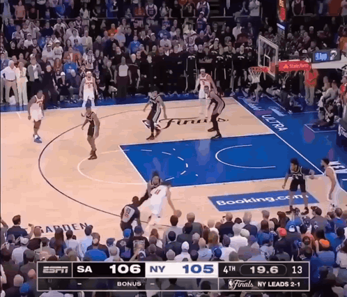 Basketball Game Score 106 NY 105