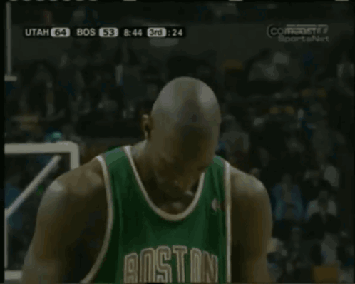 Basketball Game Utah Vs Bos In Front Of Crowd GIF