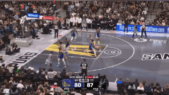 Basketball Game Warriors Vs Spurs GIF