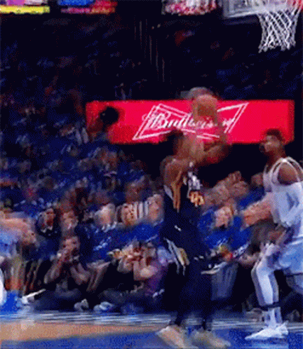 Basketball Game With Budweiser Ad GIF