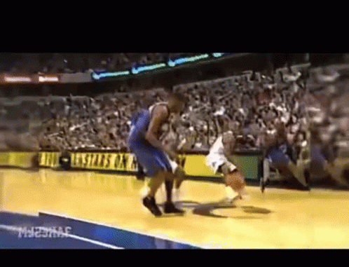 Basketball Game With Budweiser Ads In Background GIF