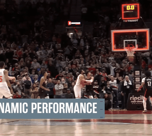 Basketball Game With Crowd and Dynamic Performance Banner