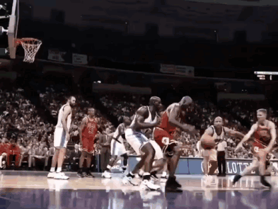 Basketball Game With Crowd And Lotte Sign GIF