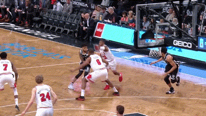 Basketball Game With Geico Ad GIF