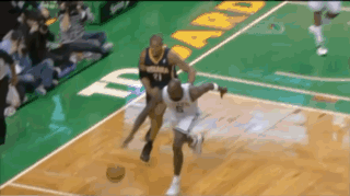 Basketball Game With T And R On Court GIF