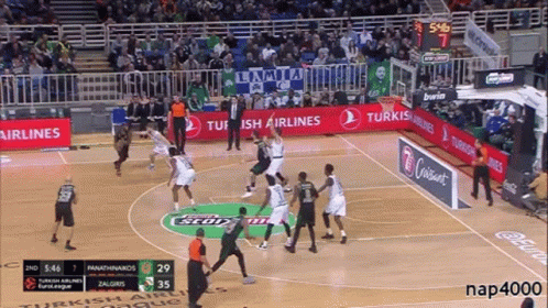 Basketball Game With Turkish Airlines Ads