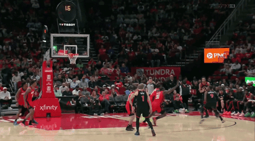 Basketball Game With Xfinity Sign GIF