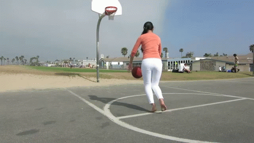 Basketball Girl Fail Shoot GIF
