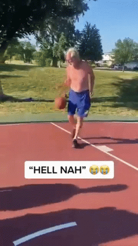 Basketball Grandpa Oh Hell No GIF
