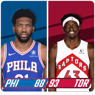 Basketball Nba 76ers Raptors Scorecard GIF