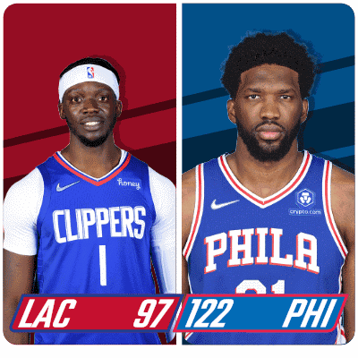 Basketball Nba Clippers 76ers Scorecard GIF