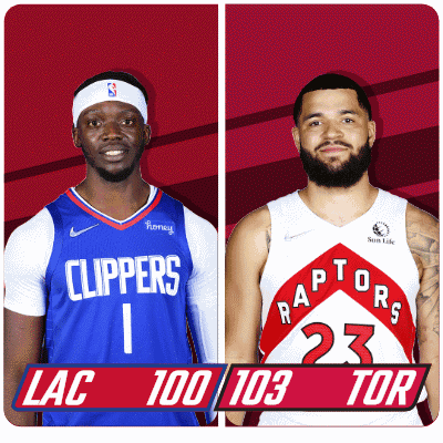 Basketball Nba Clippers Raptors Scorecard GIF
