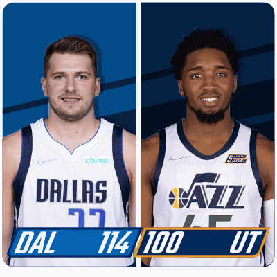 Basketball Nba Mavericks Jazz Scorecard GIF