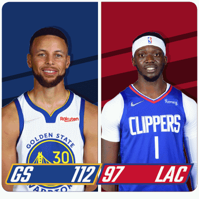Basketball Nba Warriors Clippers Scorecard GIF