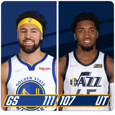 Basketball Nba Warriors Jazz Scorecard GIF