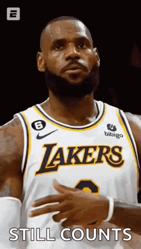 Basketball Player Beard Lakers Jersey Making Funny Face GIF
