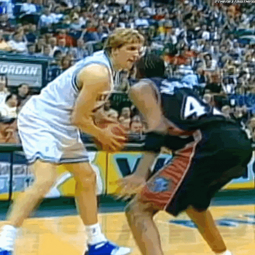 Basketball Player Blocking Shot Number 4 Jersey