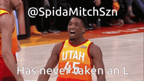 Basketball Player Celebrating Utah Jersey