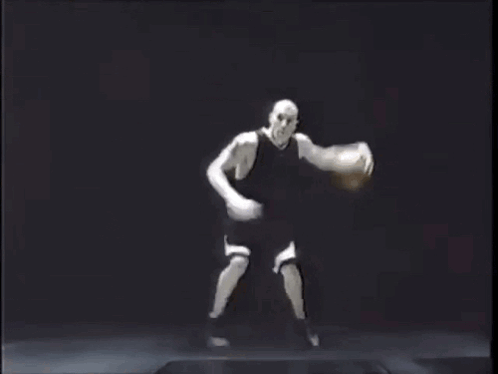 Basketball Player Dribbling Basketball