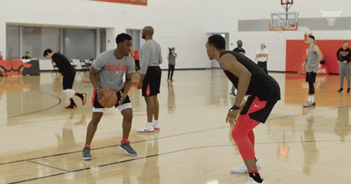 Basketball Player Dribbling Bulls Shirt