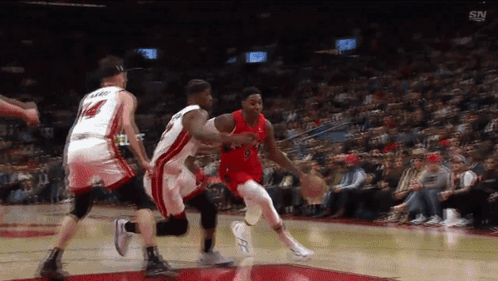 Basketball Player Dribbling Number 14 GIF
