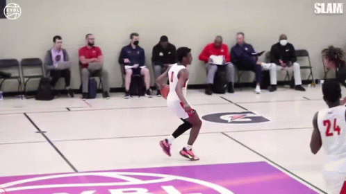Basketball Player Dribbling Number 24