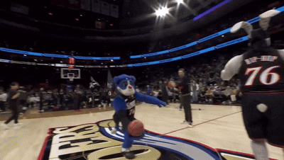 Basketball Player Dribbling Number 76 GIF