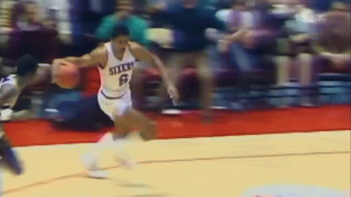 Basketball Player Dribbling Number 8