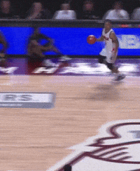 Basketball Player Dribbling With PS Logo
