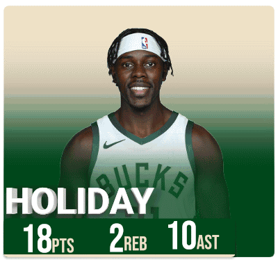 Basketball Player Holiday 18pts 2reb 10ast