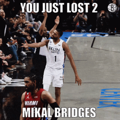 Basketball Player in Bklyn Nets Jersey