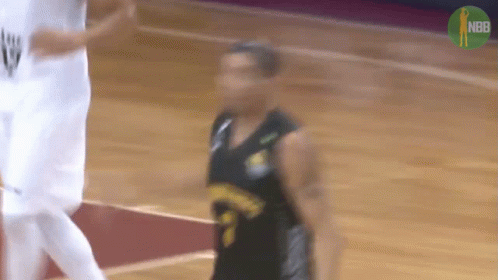 Basketball Player in Black Jersey with NBB