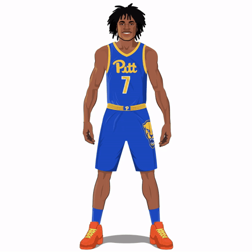 Basketball Player In Blue Jersey Number 7 GIF