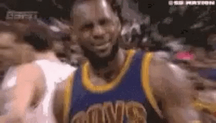 Basketball Player in Cavs Jersey Smiling