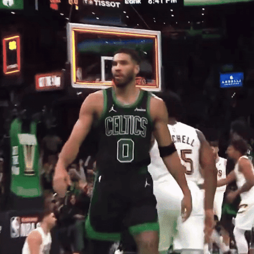Basketball Player In Celtics Jersey Number 0 GIF