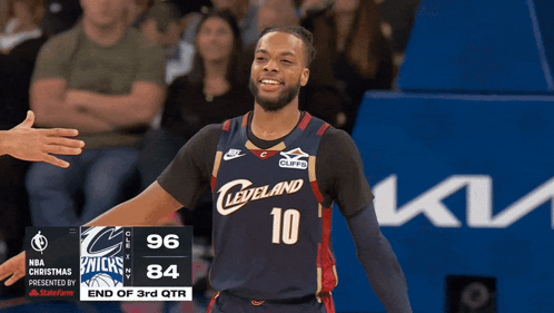 Basketball Player In Cleveland Jersey GIF