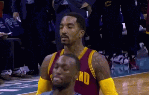 Basketball Player in Cleveland Jersey