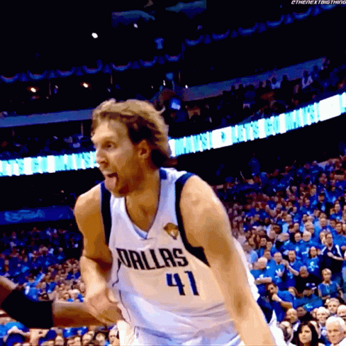 Basketball Player In Dallas 41 Jersey GIF