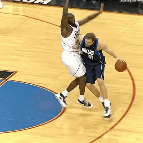 Basketball Player In Dallas Jersey Rebound GIF