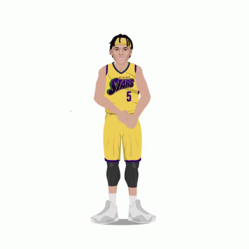 Basketball Player in Front of Fireworks