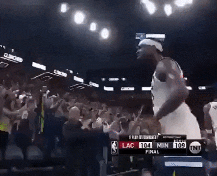 Basketball Player In Front Of Scoreboard GIF