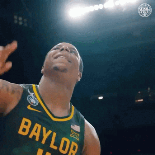 Basketball Player in Green Baylor Jersey