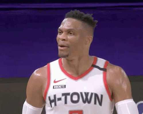 Basketball Player In H-Town Jersey Standing On Court GIF